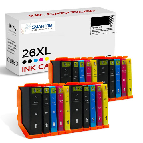 Kompatybilne wk?ady atramentowe SMARTOMI Epson 26XL 26 20PK (4K 4PB 4C 4M 4Y)