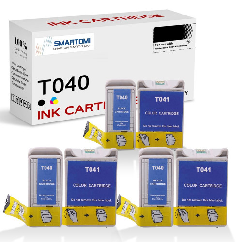 Tusze Zamienniki SMARTOMI Epson T040 T041 6PK (3 Czarne 3 Tricolor)